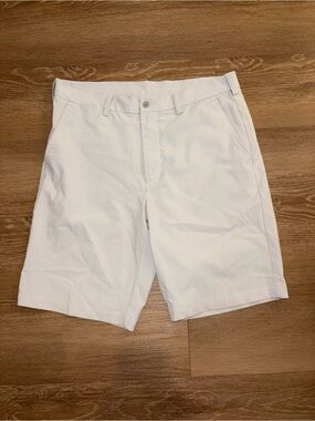 Links Edition Men’s Golf Shorts Size 34 Light Gray Off White Stretch 11” Inseam